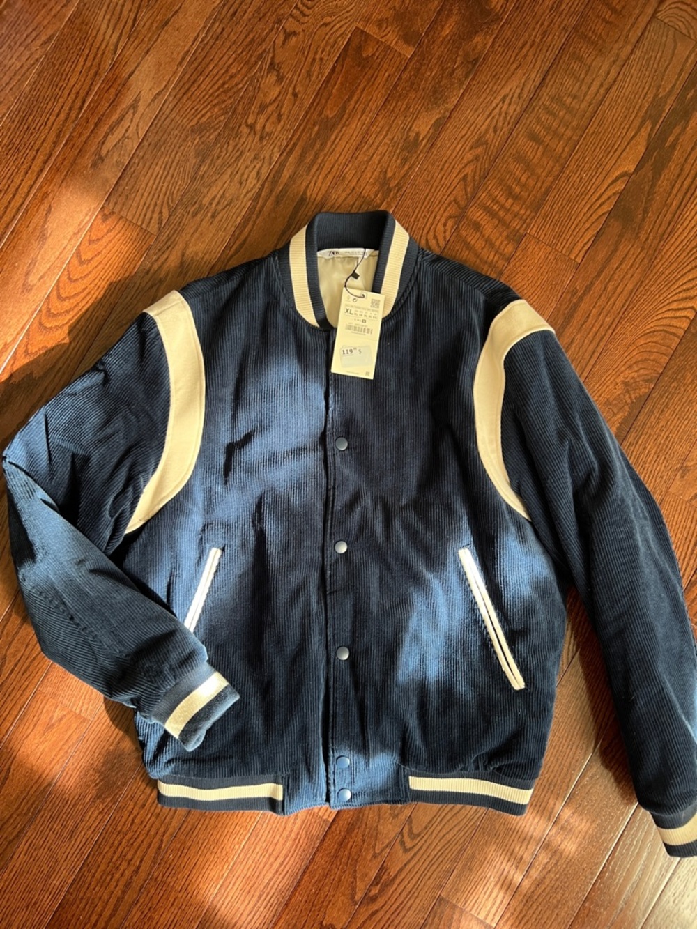 BNWT Zara Blue Varsity Jacket
